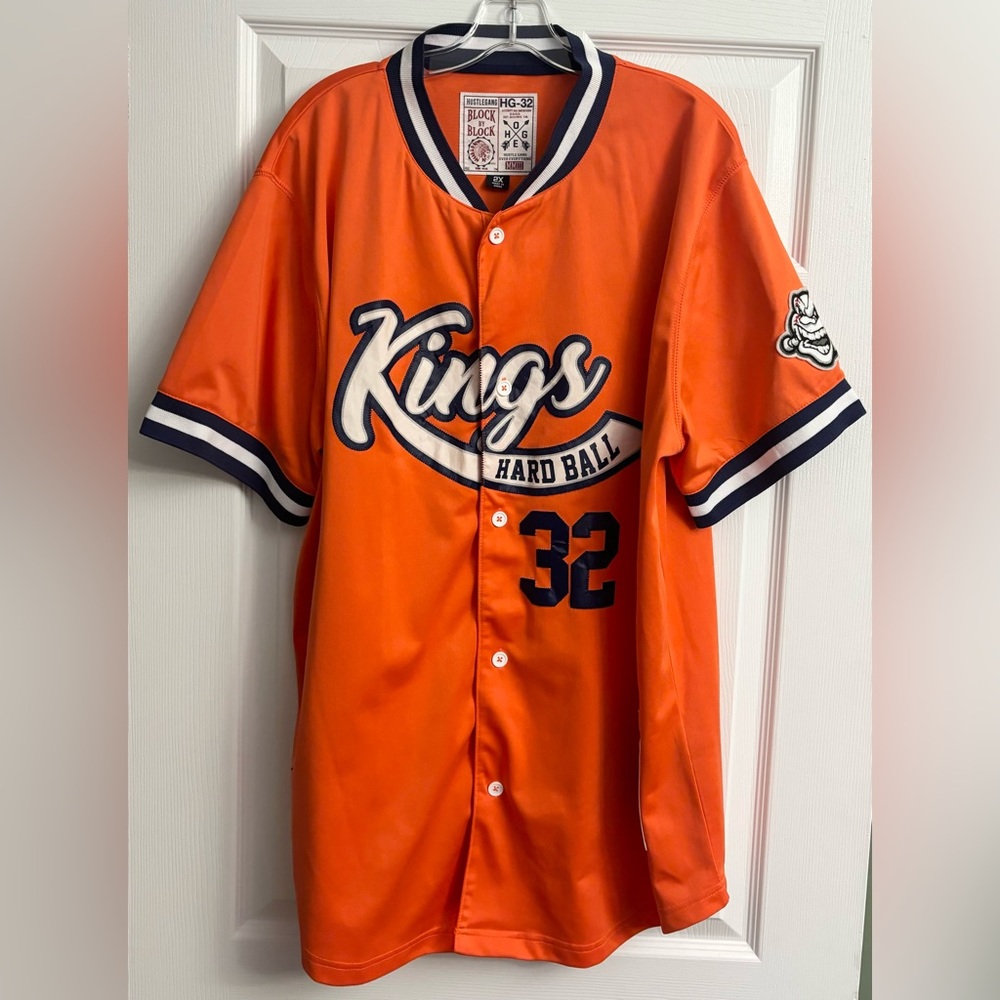 Hustle Gang Kings Hardball #32 Embroidered Jersey Size 2XL